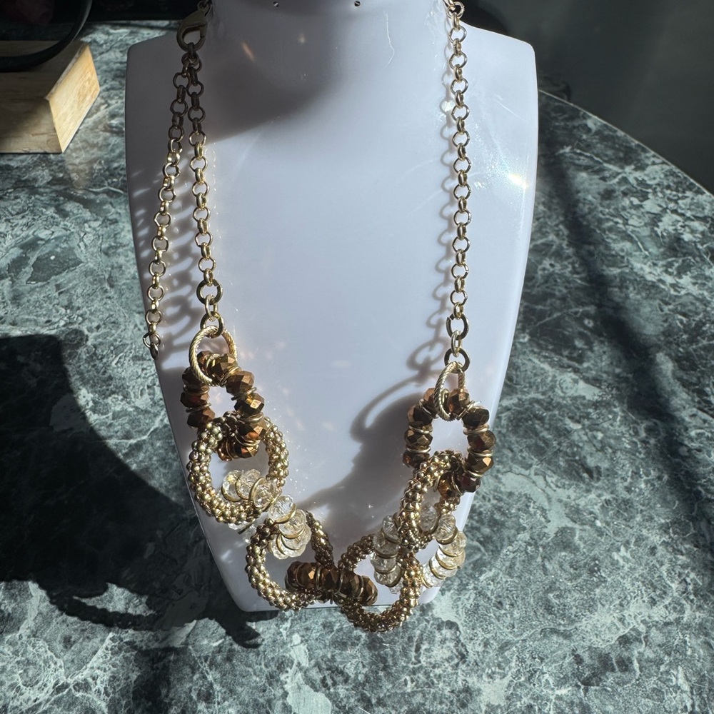 Gold Statement Loop Necklace - Elegant Women’s Jewelry